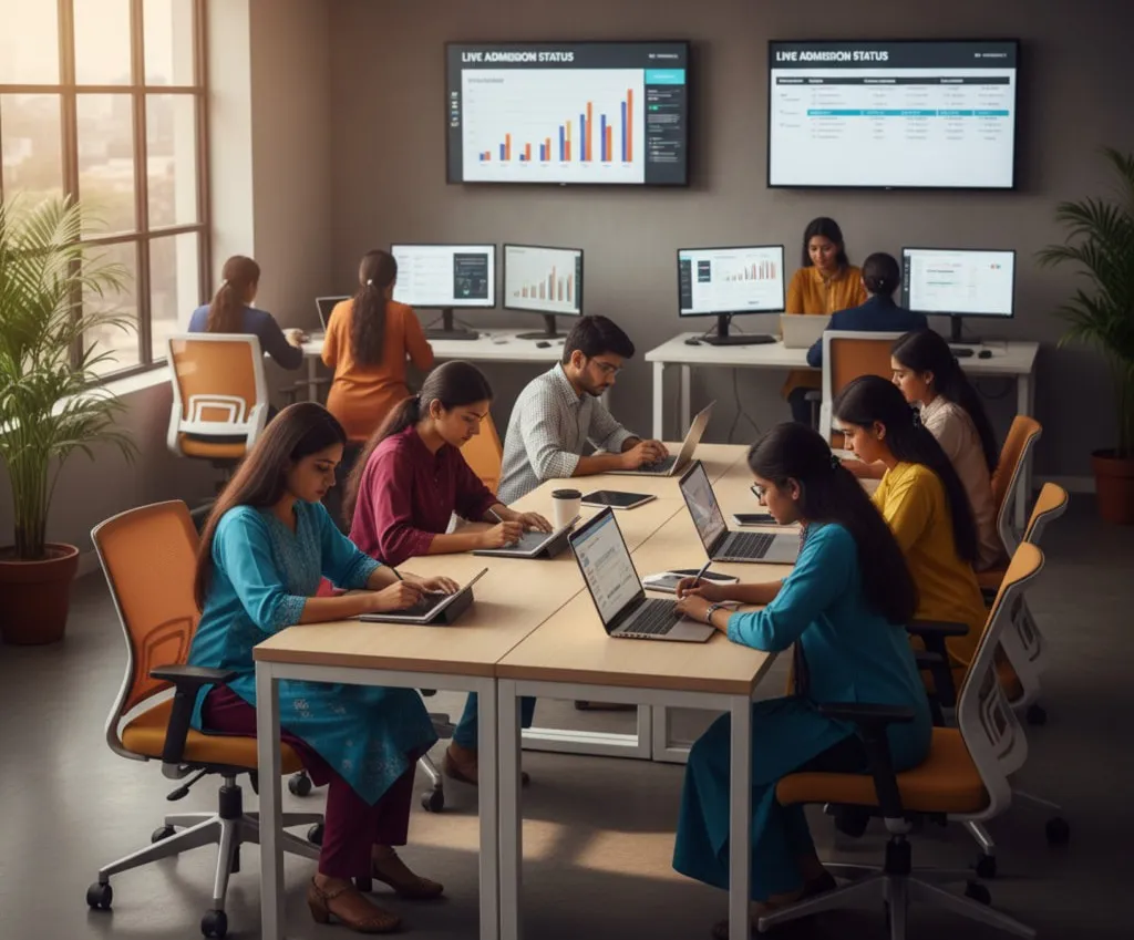 Digital admission platform illustration