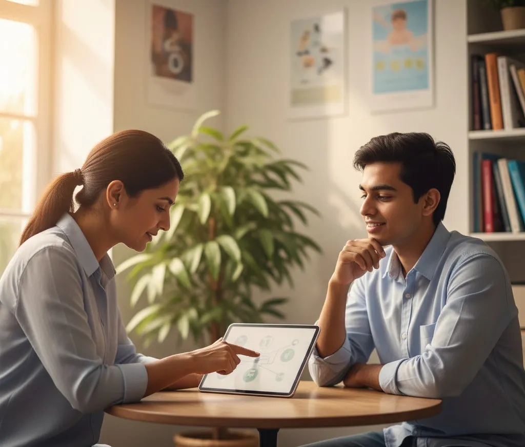 Student and parent smiling