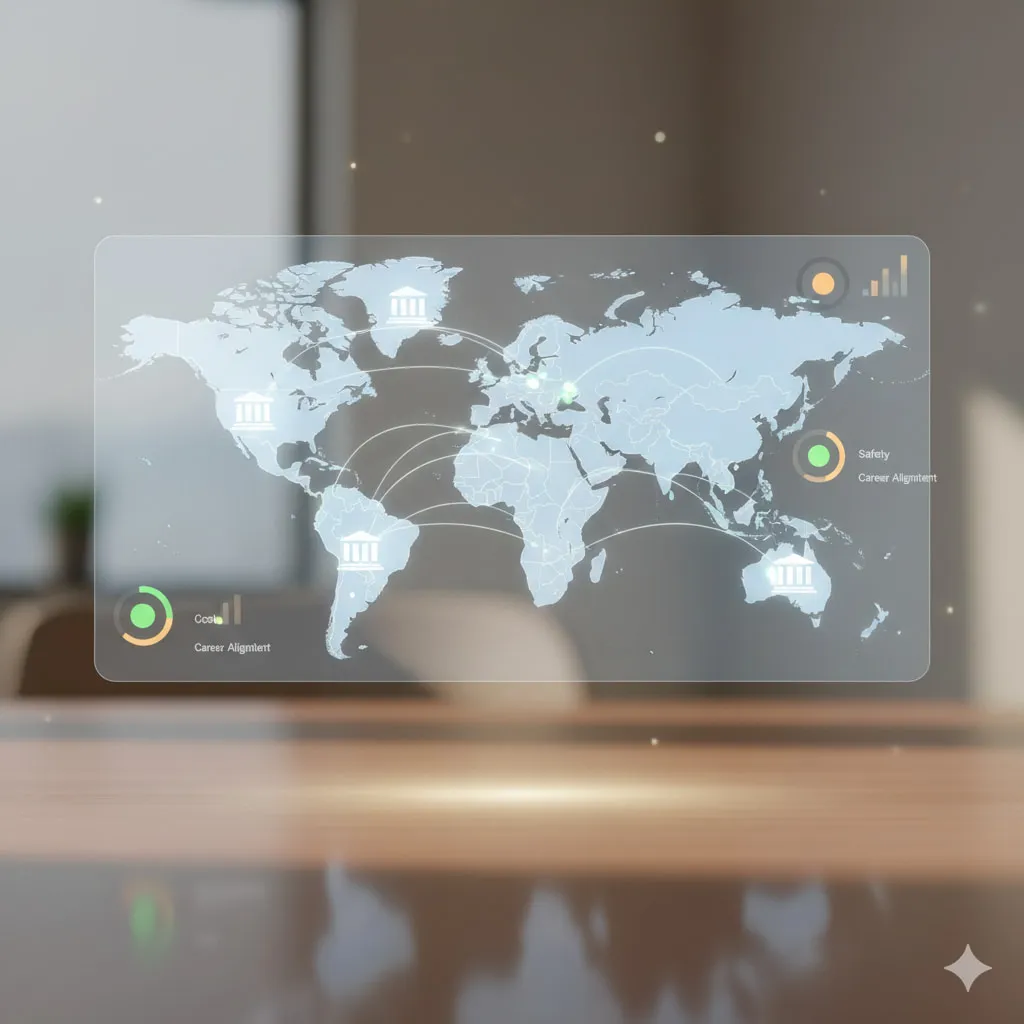 Student and parent smiling